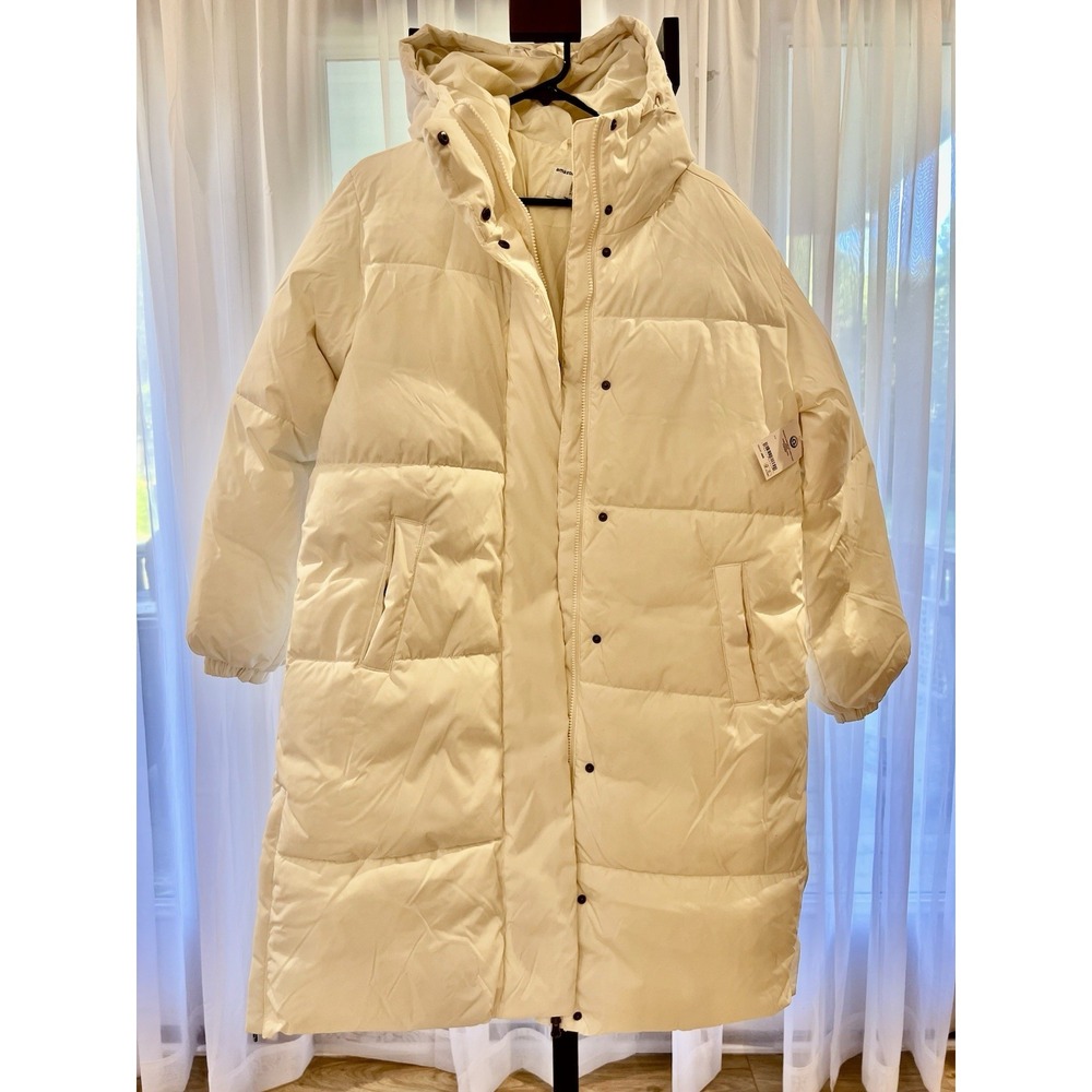 AMAZON ESSENTIALS OVERSIZED LONG HOODED INSULATED PUFFER JACKET SIZE SMALL